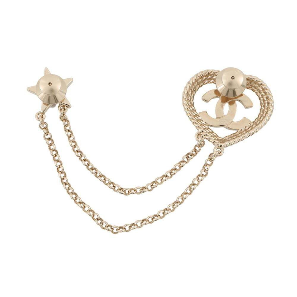 CHANEL Authentic Pearl Logo Brooch - Picture 3 of 10